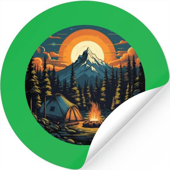 Forest nature trekking adventure Stickers