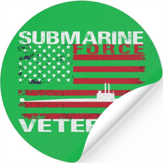 Submarine Force Veteran Usa Flag White Stars Stickers