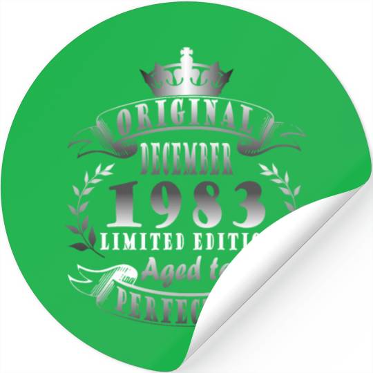 December 1983 Anniversary December 1983 December Stickers