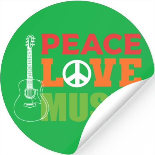 Peace Love Music Composer Gift Stickers