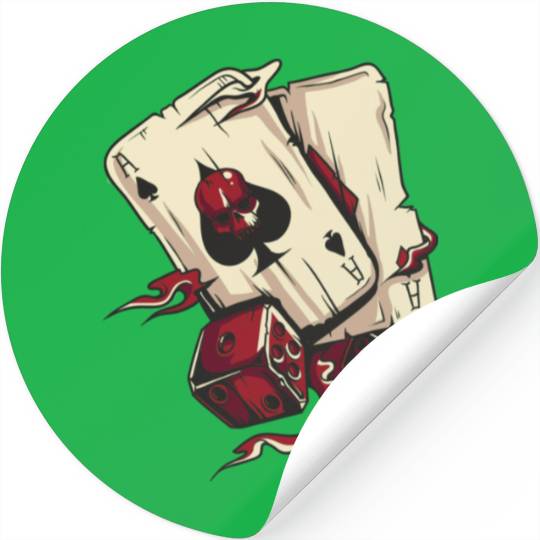 Playing Card Sunshine On Men’s Organic Stickers