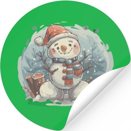 Best Snowman design Stickers