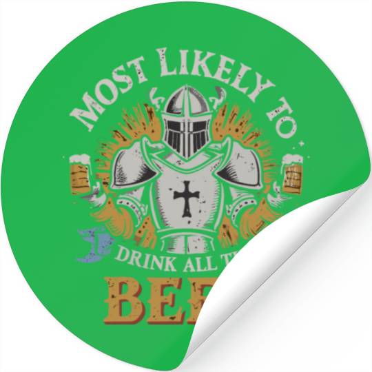 Christmas Most Likely To Drink All The Beer Winter Stickers