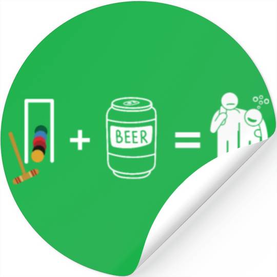 Lawn Game - Golf Croquet Player Stickers