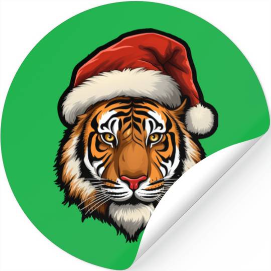 Tiger Christmas Stickers