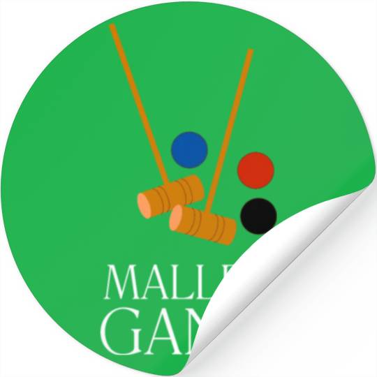 Lawn Game - Golf Croquet Player Stickers