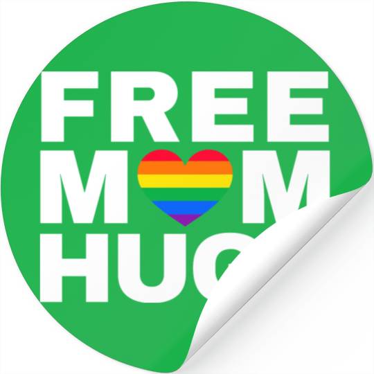 Free Mom Hugs, Free Mom Hugs Rainbow Gay Pride Stickers
