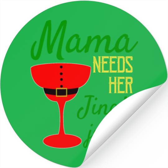 Mom Jingle Juice Wine Gift Christmas Stickers