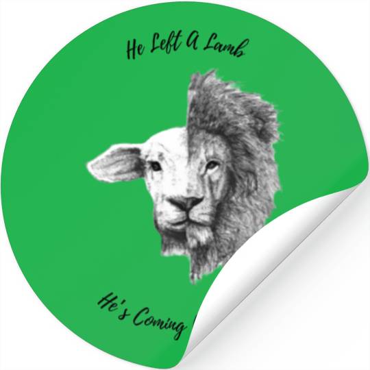 He Left A Lamb 4500 x 5400 px Stickers