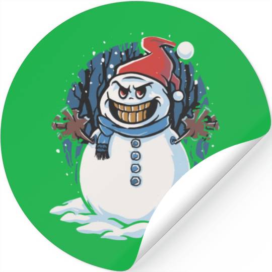 frosty snowman creepy Stickers