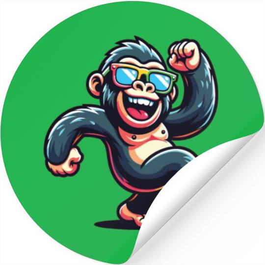 Gorilla With Sunglasses Stickers