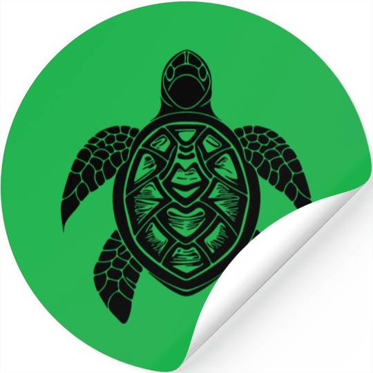 Turtle Tattoo Underwater Design For Divers Stickers
