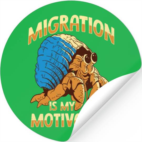 Sea Creature Seafood Shells Hermit Crab Lover Stickers