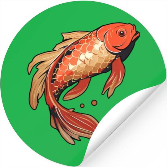 Koi Fish Japanese Carp Pond Stickers