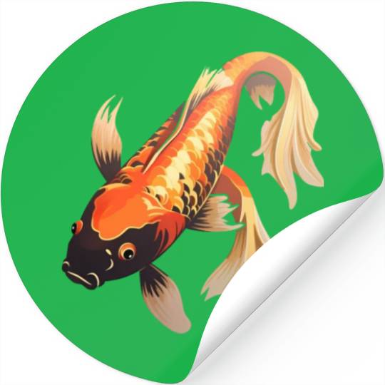 Koi Fish Japanese Carp Pond Stickers