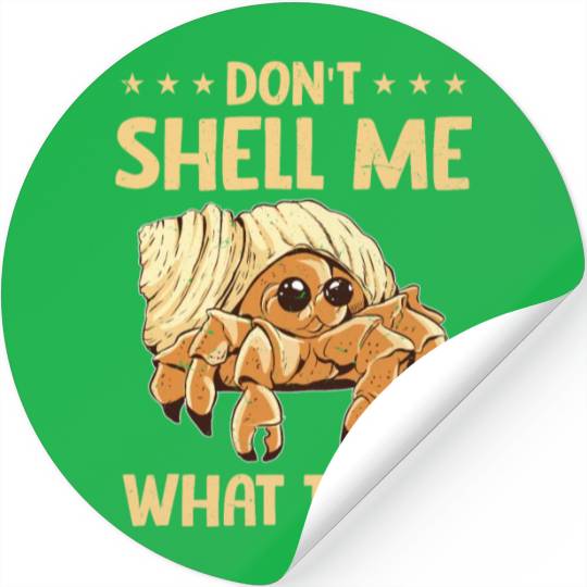 Sea Creature Seafood Shells Hermit Crab Lover Stickers