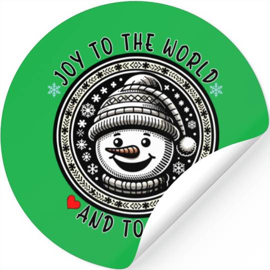 Family Christmas - Joy To The World And To You Stickers