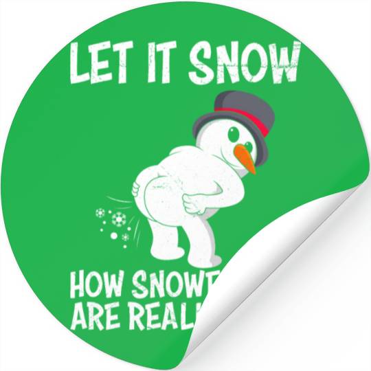 Snowman Let it Snow Winter Time Snowmen Stickers