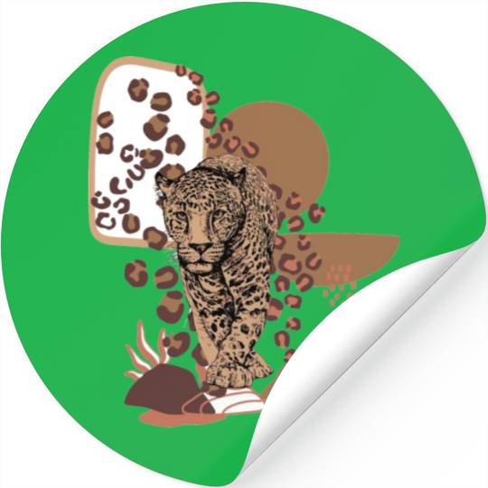 Funny Leopard Cheetah Animal Stickers