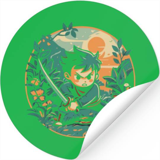 Little Boy Warrior - Fearless and Brave Stickers