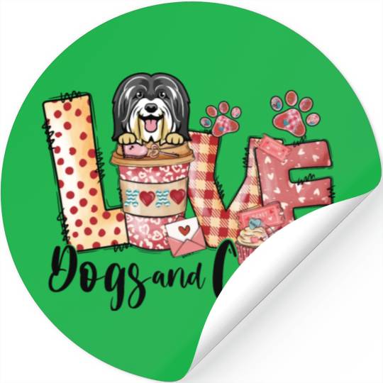 Havanese Dog Coffee Lover Dog Mom Valentines Day Stickers