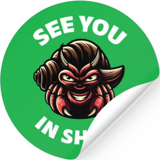 Sea Creature Seafood Shells Hermit Crab Lover Stickers