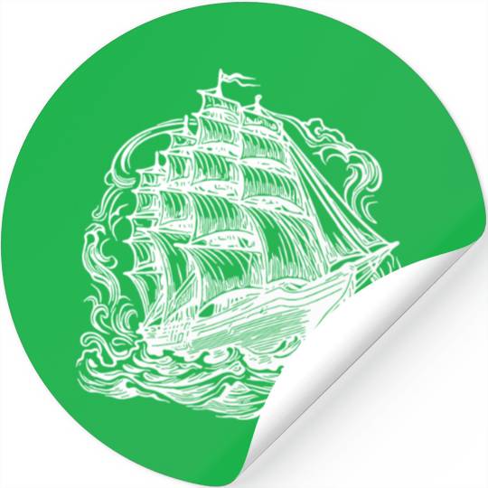 Old Cruise Ship Elegant Sailing Ship Stickers