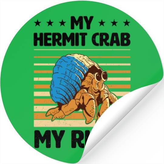 Sea Creature Seafood Shells Hermit Crab Lover Stickers