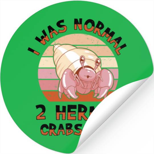 Sea Creature Seafood Shells Hermit Crab Lover Stickers