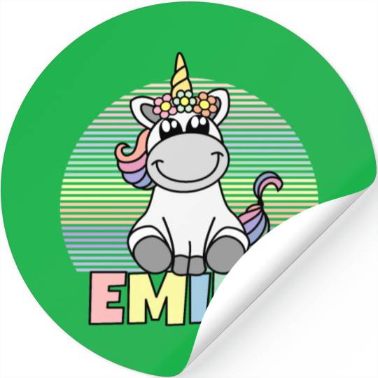 Emily Name Unicorn Stickers