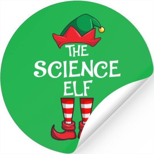Science Elf Matching Family Christmas Stickers