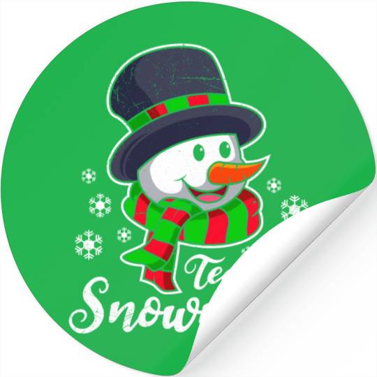 Snowman Team Snowman Winter Time Snow Stickers