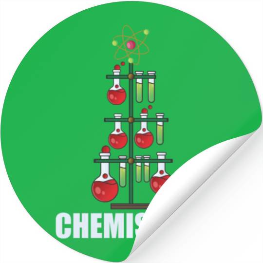 Oh Chemistree Christmas Chemistry Science teacher Stickers