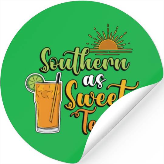 Sweet Tea Southern As Sweet Tea Southern Country Stickers