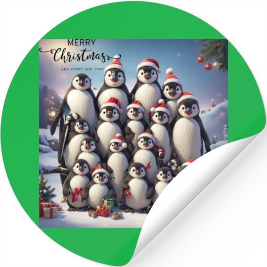Christmas penguins Stickers