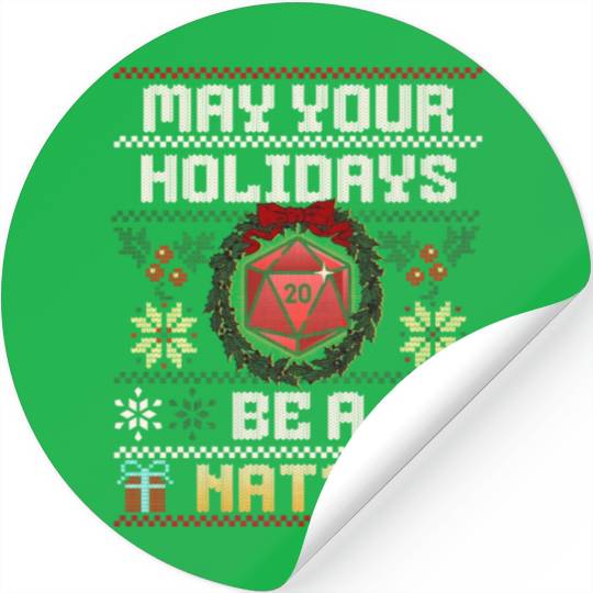 May Your Holidays Be A Nat20 Stickers