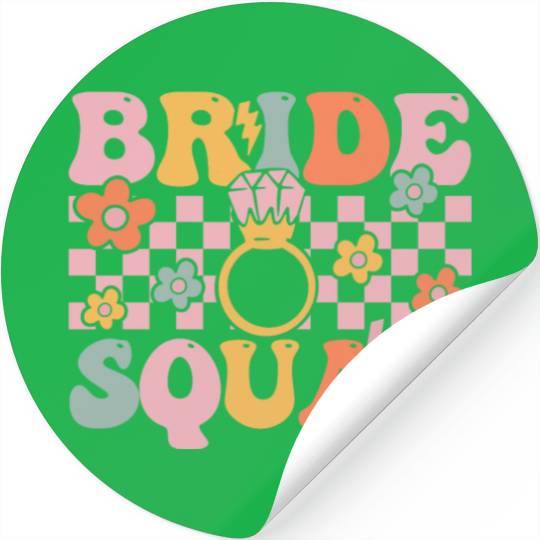 Groovy Bridal Party Bachelorette Party Stickers