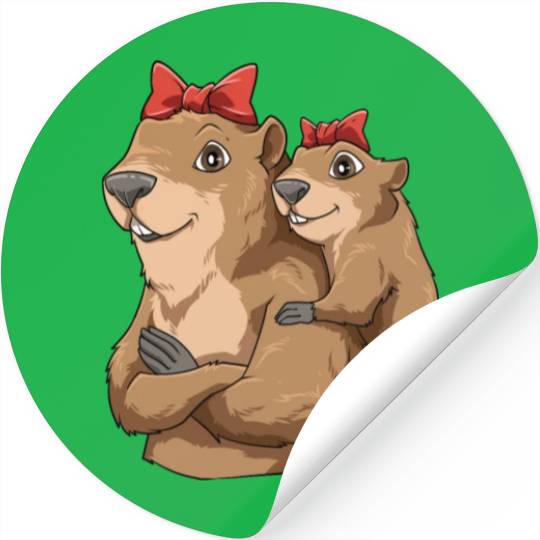 Groundhog Marmot Mom for a Marmot lover groundhog Stickers