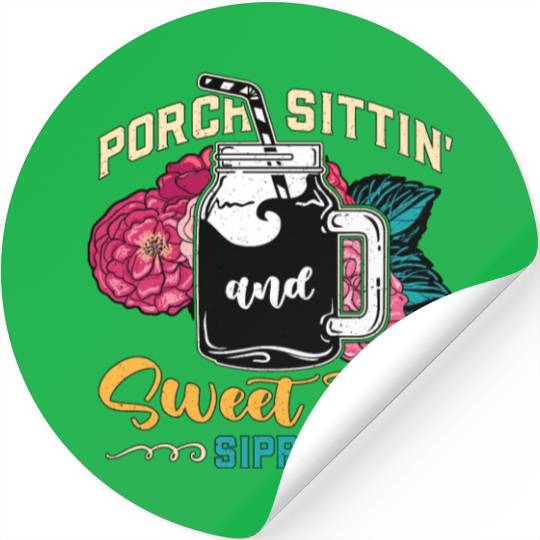 Sweet Tea Porch Sittin' And Sweet Southern Food Stickers
