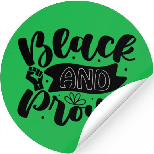 black and proud Stickers