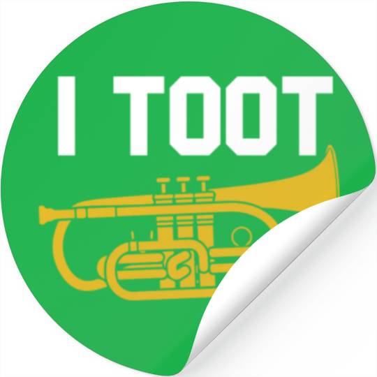 I Toot Funny Mellophone Player Jazz School Band Stickers