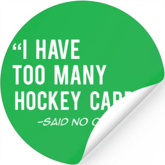Funny Hockey Cards Collector Gift Stickers