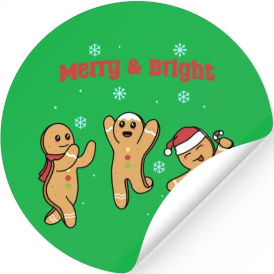 Dancing Gingerbread Stickers