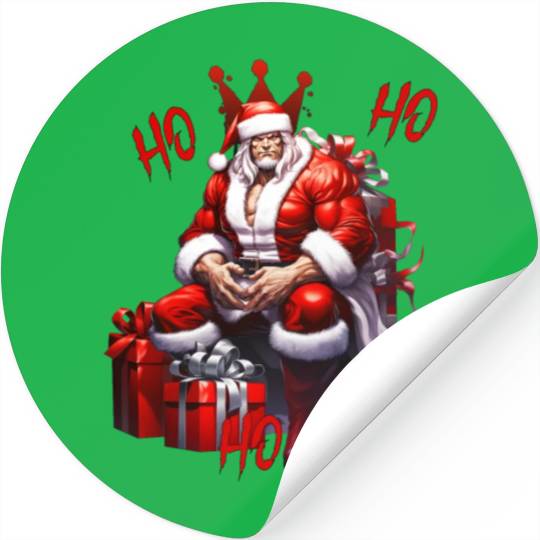 Ho Ho Ho Gym Santa Stickers