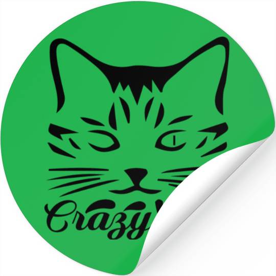 Crazy Cat: Embrace the Craze of Cats Stickers