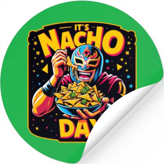 Mexican Wrestling Wrestler Lucha Libre Nacho Stickers