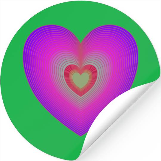 Purple Heart Beating Stickers