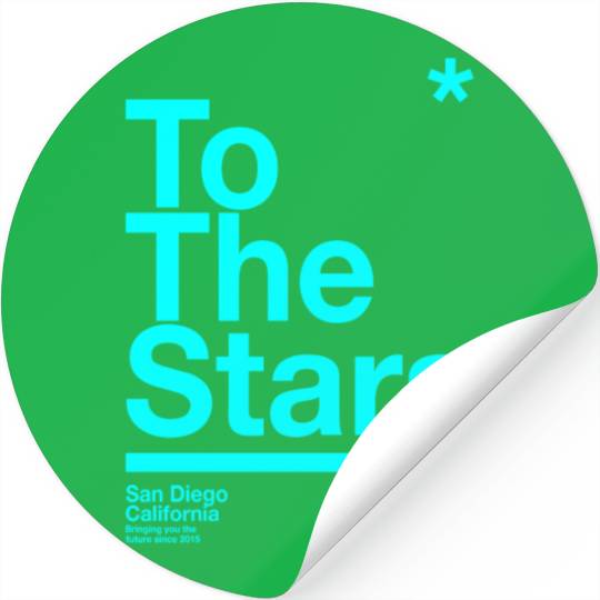 To The Stars Light Blue Stickers