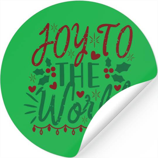 Joy To The World Christmas Stickers