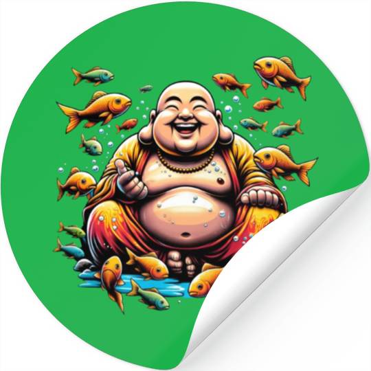 Buddhism and Underwater World - Peaceful Diving Stickers
